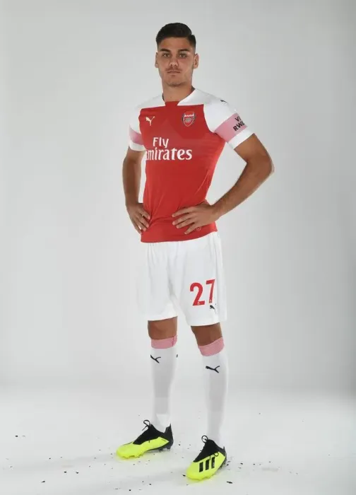 Framed Print : Arsenal's Konstantinos Mavropanos at 2018 / 19 First Team Photo Call