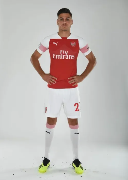 Framed Print : Arsenal's Konstantinos Mavropanos at 2018 / 19 First Team Photo Call