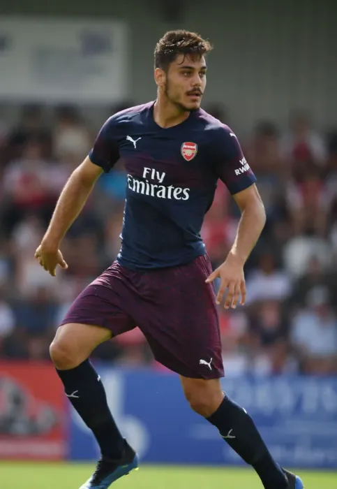 Framed Print : Arsenal's Konstantinos Mavropanos in Action during Borehamwood Pre-Season Friendly (2018) Framed Print : Arsenal's Konstantinos Mavropanos in Action during Borehamwood Pre-Season Friendly (2018)