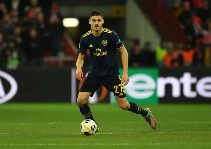 Framed Print : Arsenal's Konstantinos Mavropanos in Action against Standard Liege in UEFA Europa League Group Stage (December 2019) Framed Print : Arsenal's Konstantinos Mavropanos in Action against Standard Liege in UEFA Europa League Group Stage (December 2019)