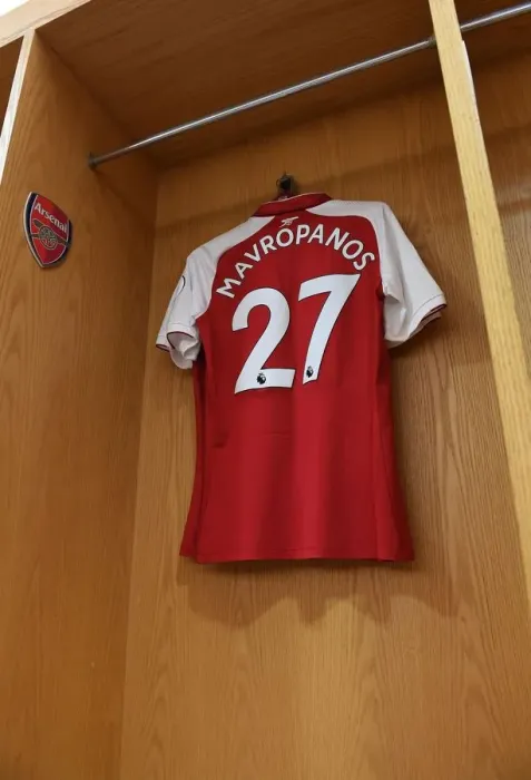 Framed Print : Arsenal's Konstantinos Mavropanos Ready for Burnley Clash (2017-18)