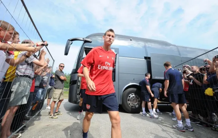 Framed Print : Arsenal's Koscielny at 2010 Pre-Season Training, Austria Framed Print : Arsenal's Koscielny at 2010 Pre-Season Training, Austria