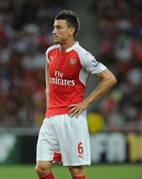 Arsenal's Koscielny in Action at 2015 Asia Trophy against Everton, Singapore