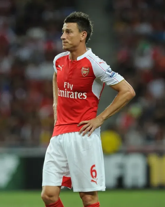 Framed Print : Arsenal's Koscielny in Action at 2015 Asia Trophy against Everton, Singapore