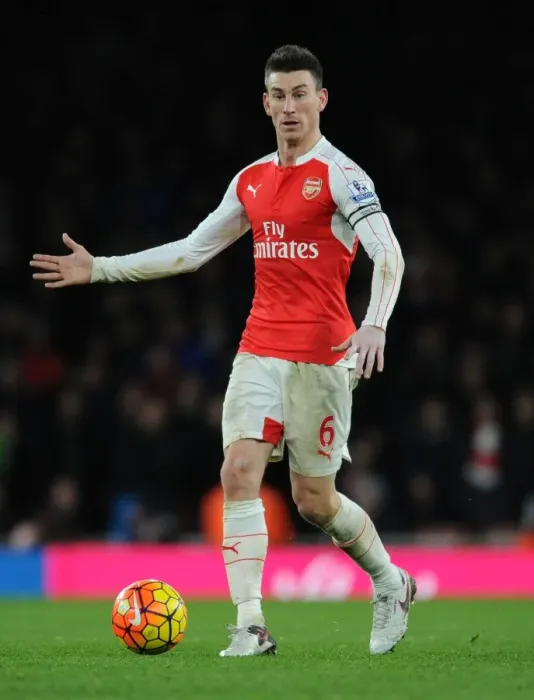 Framed Print : Arsenal's Koscielny in Action: Arsenal vs Southampton at Emirates Stadium (2016)