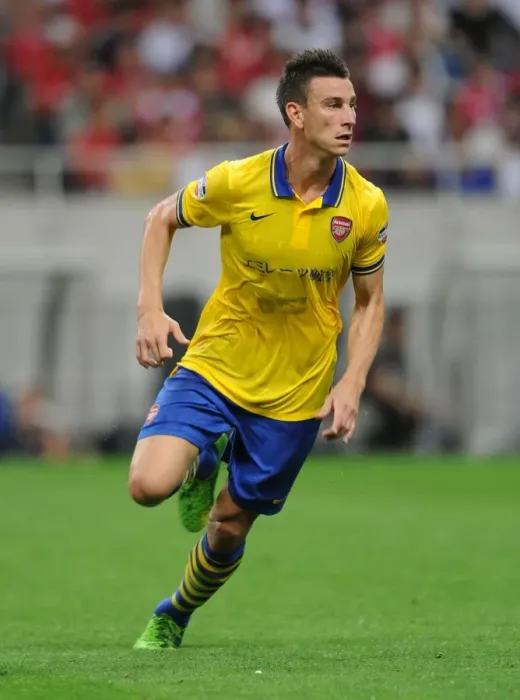 Framed Print : Arsenal's Koscielny in Action: Urawa Red Diamonds vs Arsenal (2013)