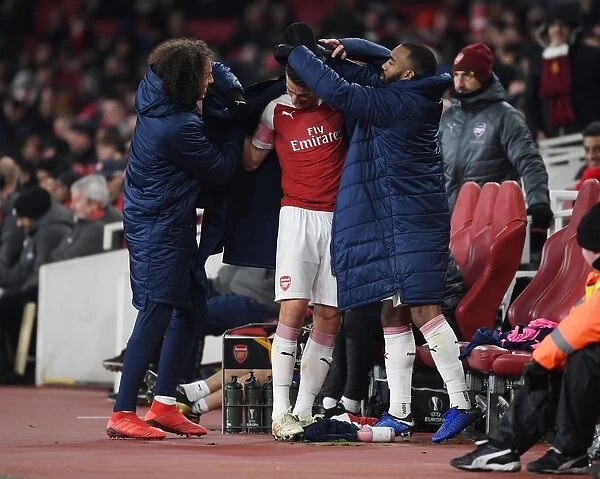 Arsenal's Koscielny Bids Farewell with Playful Joke during Qarabag Match (UEFA Europa League 2018-19)