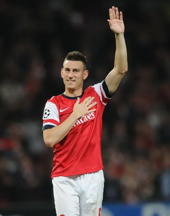 Framed Print : Arsenal's Koscielny Celebrates Goal Against Napoli in 2013 Champions League Framed Print : Arsenal's Koscielny Celebrates Goal Against Napoli in 2013 Champions League