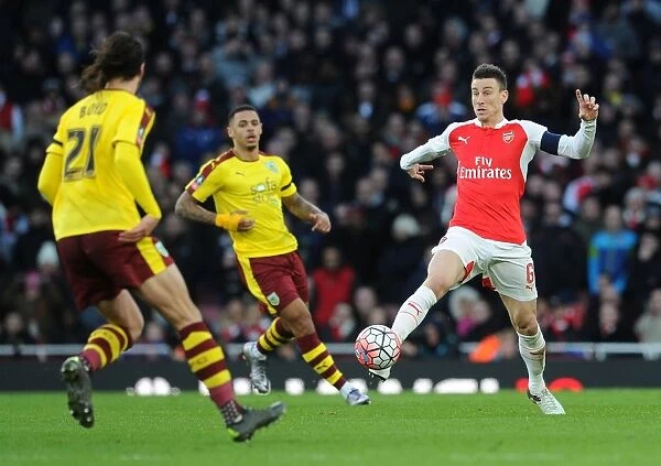 Arsenal's Koscielny Clears Ball in FA Cup Battle vs. Burnley
