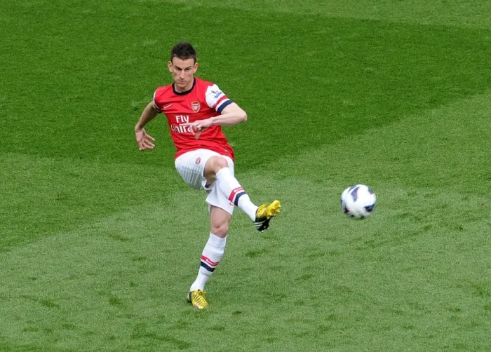 Framed Print : Arsenal's Koscielny Faces Manchester United in Premier League Showdown