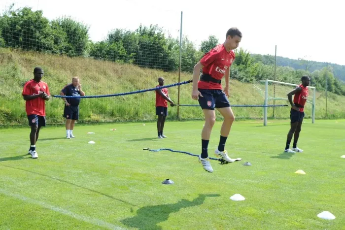 Framed Print : Arsenal's Koscielny in Focus at 2010 Training Camp, Austria Framed Print : Arsenal's Koscielny in Focus at 2010 Training Camp, Austria