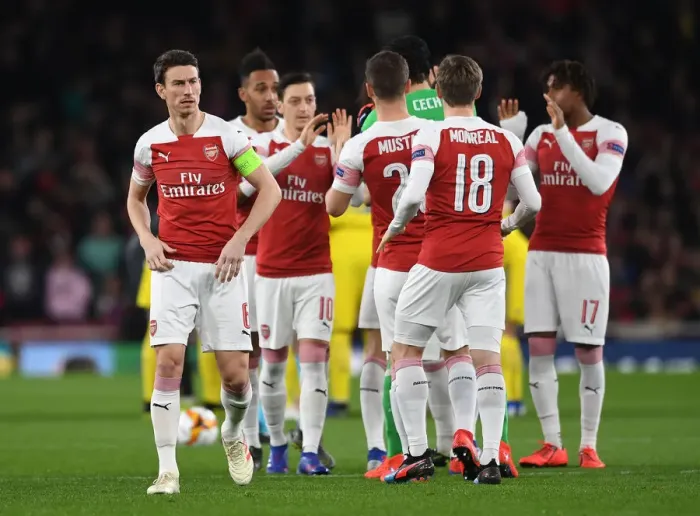 Framed Print : Arsenal's Koscielny Gears Up for Europa League Battle Against BATE Borisov