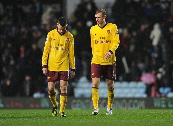 Arsenal's Koscielny and Mertesacker Celebrate Victory over Aston Villa, 2012-13 Premier League
