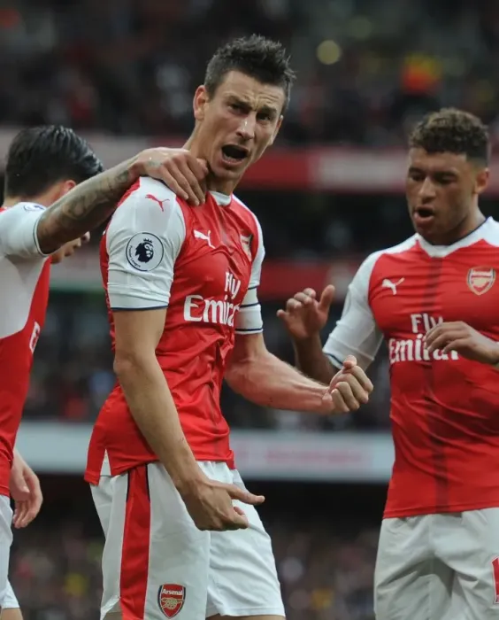 Framed Print : Arsenal's Koscielny Scores First Goal: Arsenal 1- Southampton (2016-17)