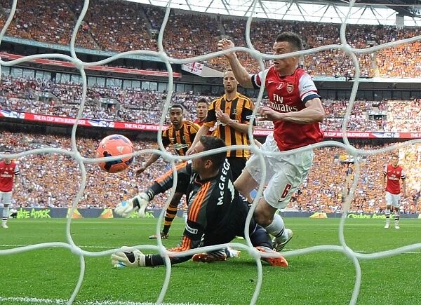 Arsenal's Koscielny Scores Second Goal in FA Cup Victory over Hull City (2014)
