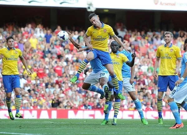 Arsenal's Koscielny Scores Second Goal Against Napoli in 2013 Emirates Cup