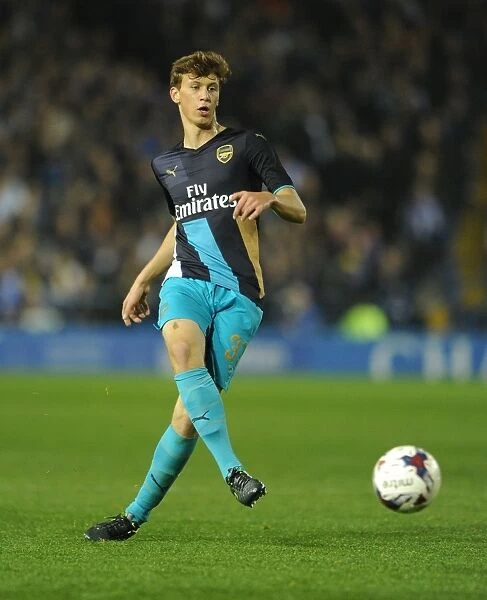 Arsenal's Krystian Bielik in Action against Sheffield Wednesday during Capital One Cup Clash