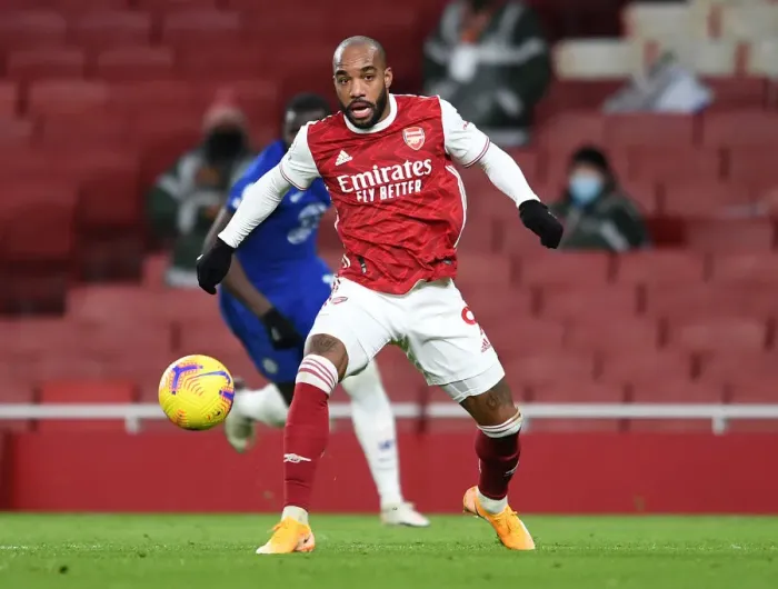 Framed Print : Arsenal's Lacazette Faces Off Against Chelsea in Premier League Clash (Arsenal v Chelsea 2020-21) Framed Print : Arsenal's Lacazette Faces Off Against Chelsea in Premier League Clash (Arsenal v Chelsea 2020-21)