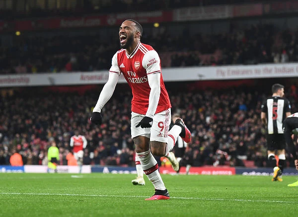 Arsenal's Lacazette Nets Four Goals in Thrilling Victory vs. Newcastle United (2019-20)