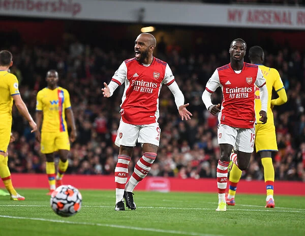 Arsenal's Lacazette and Pepe in Action against Crystal Palace (2021-22)