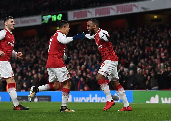 Arsenal's Lacazette and Sanchez: A Celebration of Goal Scoring Synergy
