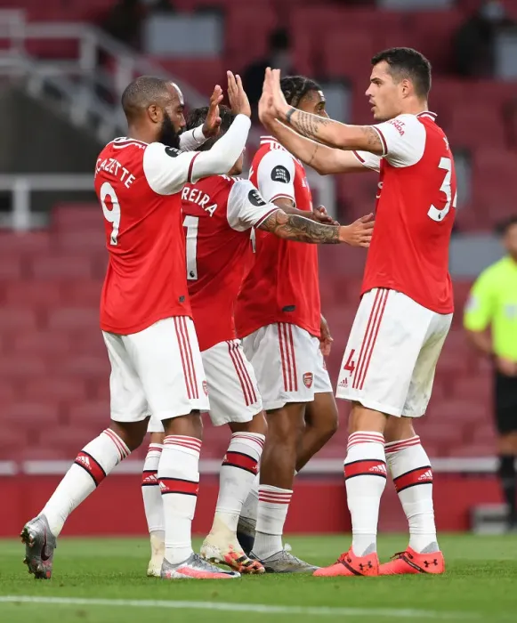 Framed Print : Arsenal's Lacazette Scores First Goal in Empty Emirates Stadium Against Liverpool (2019-20) Framed Print : Arsenal's Lacazette Scores First Goal in Empty Emirates Stadium Against Liverpool (2019-20)