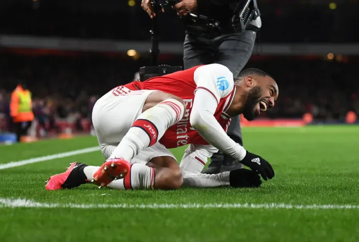 Framed Print : Arsenal's Lacazette Scores Fourth Goal in Thrilling Victory over Newcastle United Framed Print : Arsenal's Lacazette Scores Fourth Goal in Thrilling Victory over Newcastle United