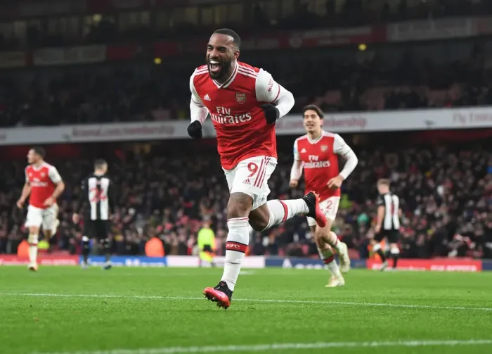 Framed Print : Arsenal's Lacazette Scores Historic Four-Goal Haul: Thrilling 5-4 Victory over Newcastle United (2019-20) Framed Print : Arsenal's Lacazette Scores Historic Four-Goal Haul: Thrilling 5-4 Victory over Newcastle United (2019-20)