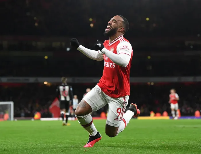 Framed Print : Arsenal's Lacazette Scores Historic Four-Goal Haul: Thrilling 5-4 Victory over Newcastle United (2019-20) Framed Print : Arsenal's Lacazette Scores Historic Four-Goal Haul: Thrilling 5-4 Victory over Newcastle United (2019-20)
