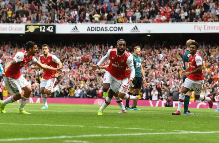 Framed Print : Arsenal's Lacazette Scores Thrilling Opener in 2019-20 Premier League Debut Against Burnley Framed Print : Arsenal's Lacazette Scores Thrilling Opener in 2019-20 Premier League Debut Against Burnley