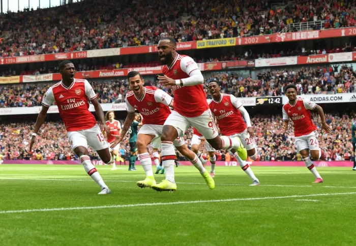 Framed Print : Arsenal's Lacazette Scores in Thrilling Premier League Opener Against Burnley Framed Print : Arsenal's Lacazette Scores in Thrilling Premier League Opener Against Burnley
