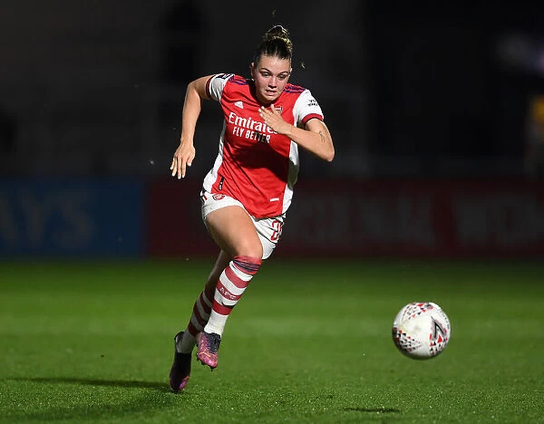 Arsenal's Laura Wienroither in Action during FA Cup Quarterfinal vs Coventry United
