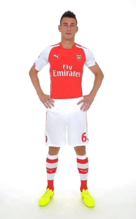 Framed Print : Arsenal's Laurent Koscielny at 2014-15 Arsenal Photocall