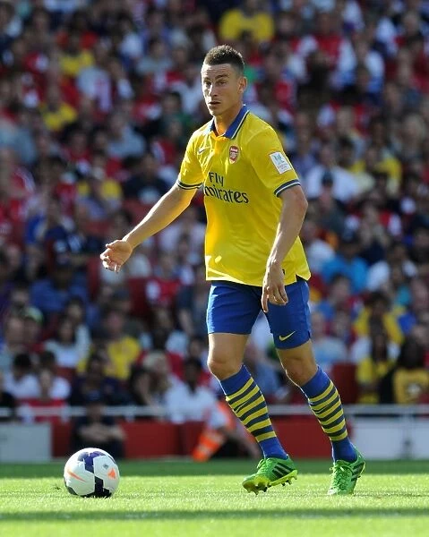 Arsenal's Laurent Koscielny in Action Against Napoli at the Emirates Cup (2013)