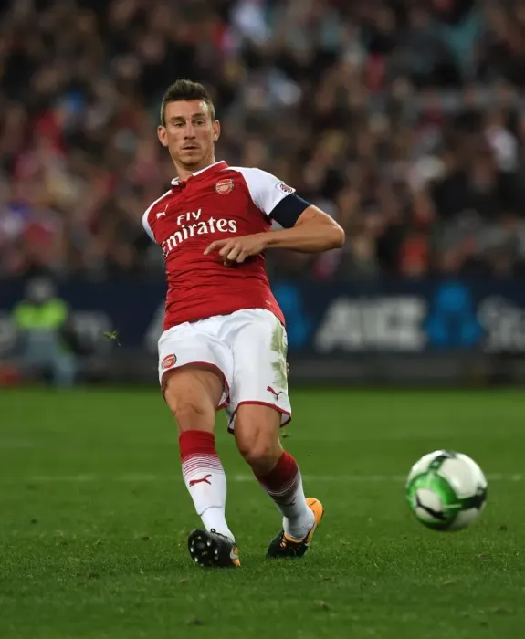 Framed Print : Arsenal's Laurent Koscielny in Action Against Sydney Western Wanderers