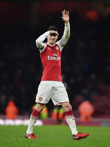 Arsenal's Laurent Koscielny Bids Farewell to Fans after Arsenal vs Crystal Palace Match, Premier League 2017-18
