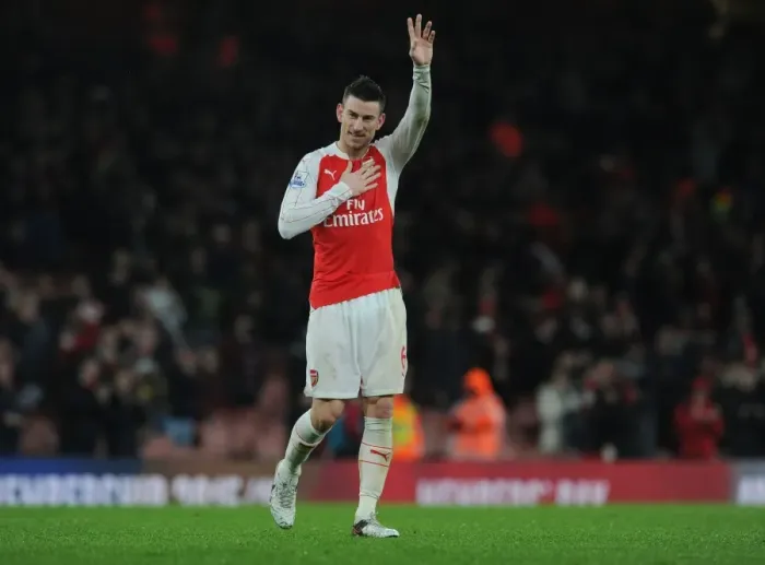 Framed Print : Arsenal's Laurent Koscielny Celebrates Victory Over Newcastle United (2015-16)