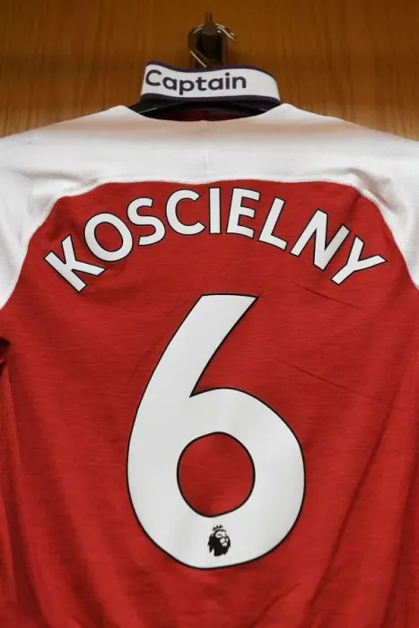 Framed Print : Arsenal's Laurent Koscielny Dons Captain's Armband Ahead of Arsenal vs Manchester United (2018-19) Framed Print : Arsenal's Laurent Koscielny Dons Captain's Armband Ahead of Arsenal vs Manchester United (2018-19)