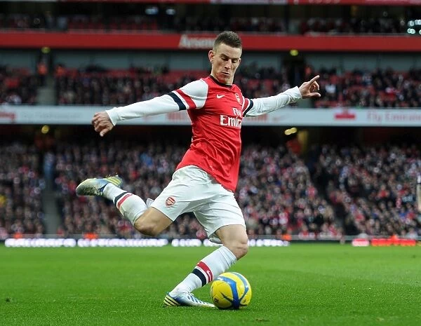 Arsenal's Laurent Koscielny in FA Cup Action against Blackburn Rovers