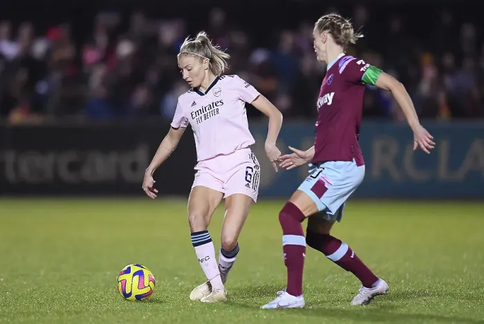 Framed Print : Arsenal's Leah Williamson in Action: Arsenal vs. West Ham United (FA Women's Super League) Framed Print : Arsenal's Leah Williamson in Action: Arsenal vs. West Ham United (FA Women's Super League)