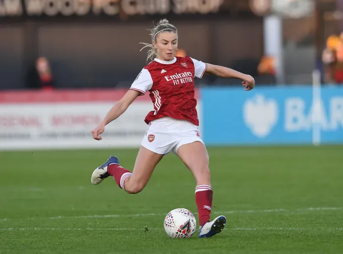 Framed Print : Arsenal's Leah Williamson in Action: Arsenal Women vs. Birmingham City Women, FA WSL 2020-21 Framed Print : Arsenal's Leah Williamson in Action: Arsenal Women vs. Birmingham City Women, FA WSL 2020-21