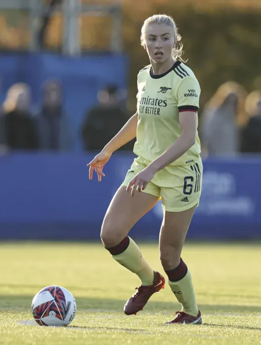 Framed Print : Arsenal's Leah Williamson in Action during FA WSL Match against Everton