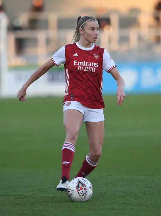 Framed Print : Arsenal's Leah Williamson in Action: FA WSL Match vs Birmingham City Women (2020-21)