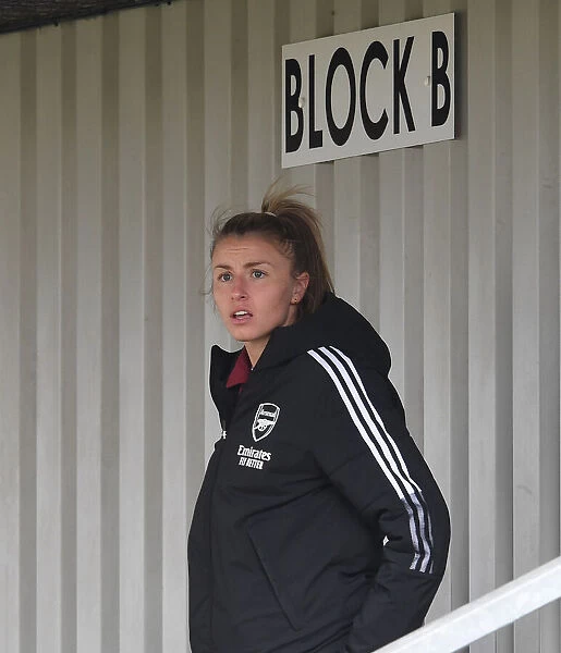 Arsenal's Leah Williamson Watches FA WSL Match between Arsenal Women and Manchester United Women