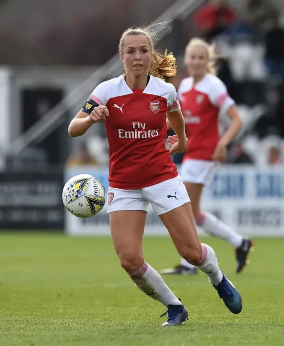 Framed Print : Arsenal's Lia Walti in Action: Arsenal Women vs. Birmingham City Ladies (WSL 2018-19)