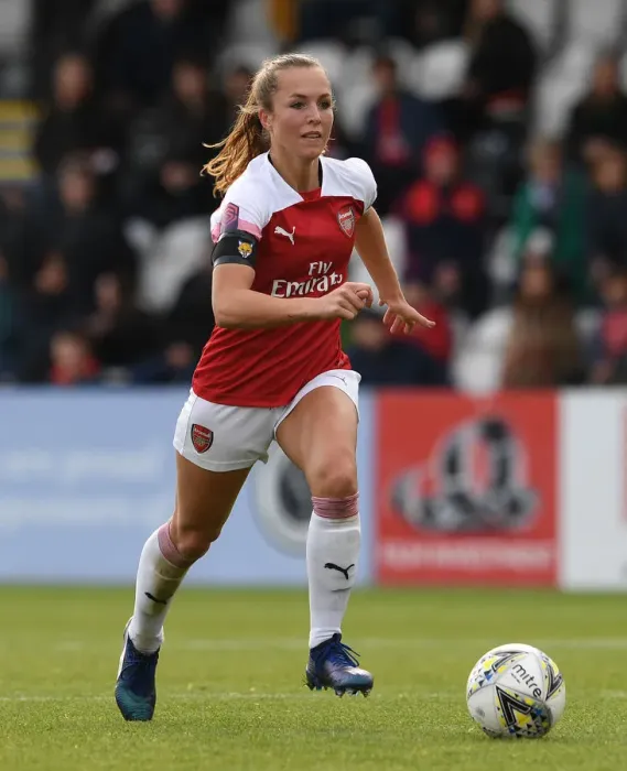 Framed Print : Arsenal's Lia Walti in Action against Birmingham Ladies (WSL 2018-19)