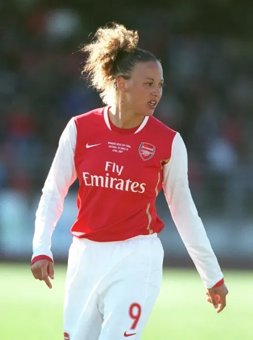 Framed Print : Arsenal's Lianne Sanderson Scores in UEFA Cup Victory over Umea IK Framed Print : Arsenal's Lianne Sanderson Scores in UEFA Cup Victory over Umea IK