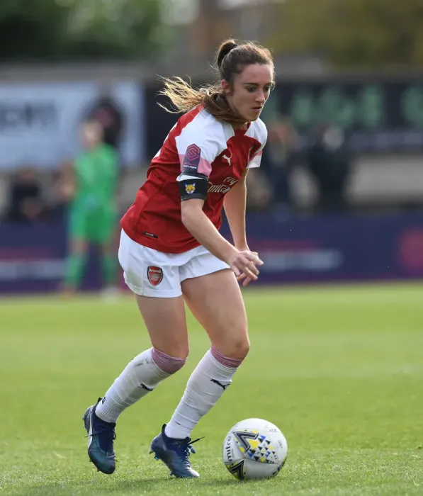 Framed Print : Arsenal's Lisa Evans in Action: Arsenal Women vs. Birmingham City Ladies (WSL 2018-19)