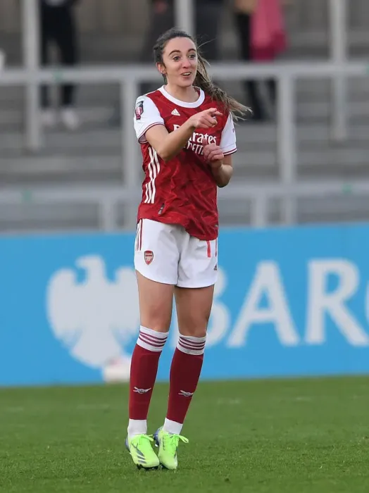 Framed Print : Arsenal's Lisa Evans in Action: Arsenal Women vs Birmingham City Women, FA WSL 2020-21
