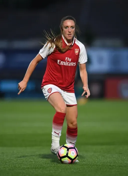 Framed Print : Arsenal's Lisa Evans in Action: Arsenal Women vs Everton Ladies Pre-Season 2017-18